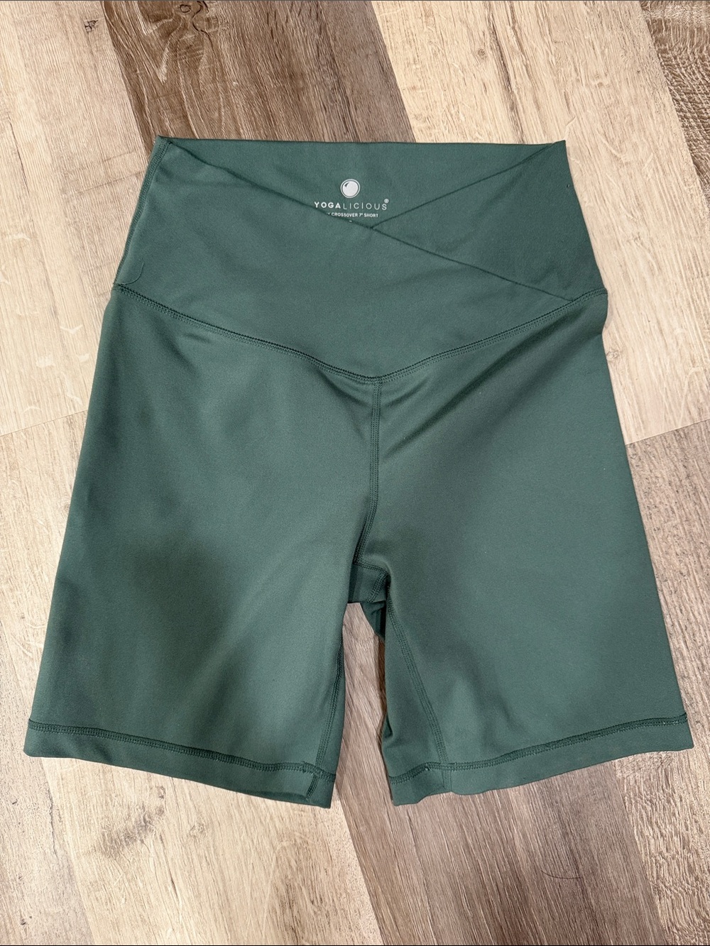 Yogalicious Forest Green High-Waist Bike Shorts